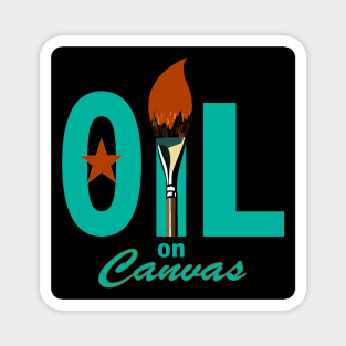 Oil on Canvas Logo Magnet