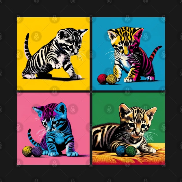 Toyger Pop Art - Cute Kitties by PawPopArt