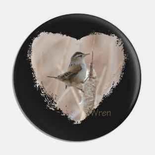 Wren Heart Pin