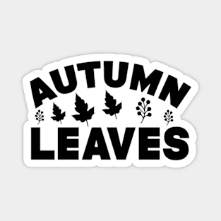 Autumn Leaves Simple Lettering Magnet