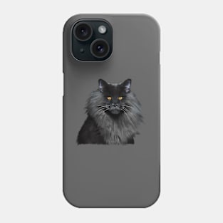 Black Main Coon Cat, Love Main Coon Cats Phone Case