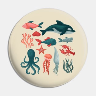 Sea Animals Collection Pin