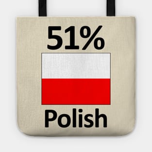 51% Polish Flag Funny Poland Heritage Tote