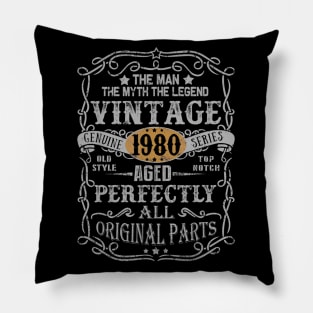 40 Years Old 1980 Vintage 40th Bday Gift Decorations Pillow