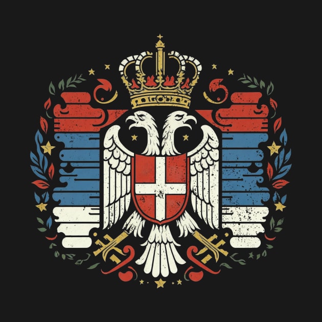 Serbia Flag Patriotic Design by ravensart