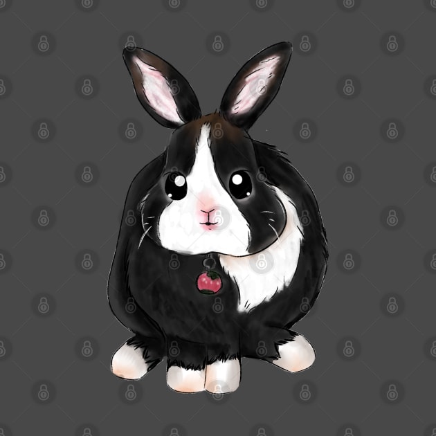 Black and White Dutch Rabbit by GambarGrace