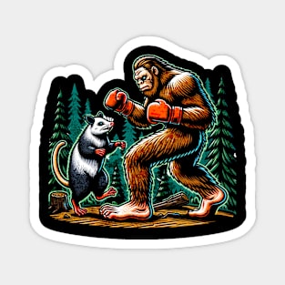 Funny Bigfoot Opossum Design, Cryptidzoology, Sasquatch Lover Magnet