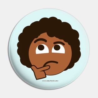 Noiremoji Hmm Pin