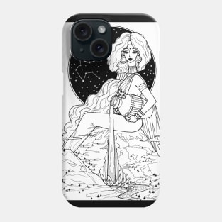 Indian Aquarius In Black Design Phone Case