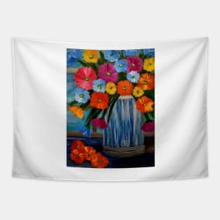 Flowers in the window Tapestry