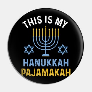 This Is My Hanukkah Pajamakah Jewish Christmas Pajama Family Pin