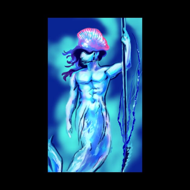 Man o War Jellyfish Merman for MerMay warrior aries spear tentacles spines by sandpaperdaisy