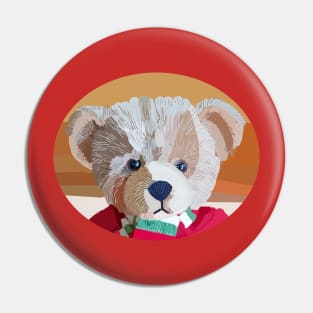 Teddy Bear Portrait Pin