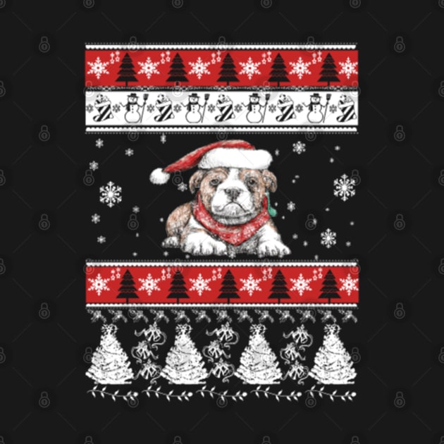 Bulldog Ugly Christmas Sweater Gifts Ideas by uglygiftideas