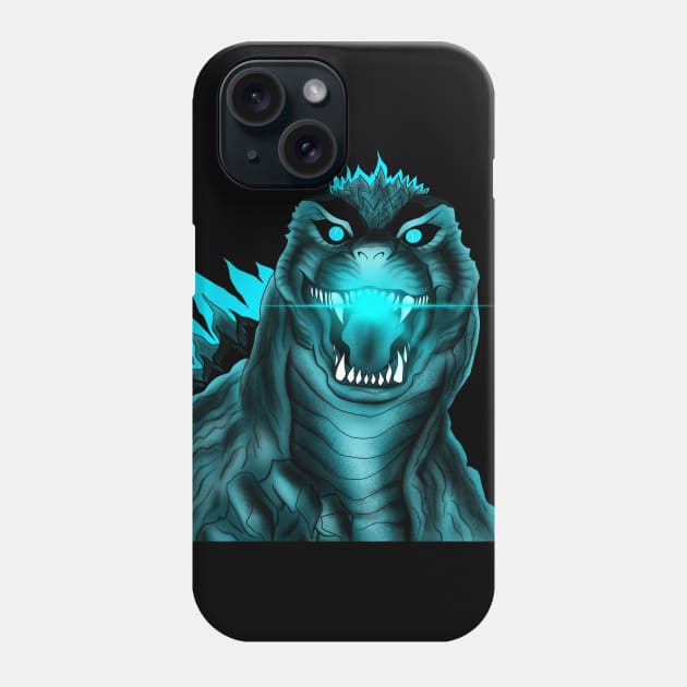 The kaiju godzilla goes radioactive Phone Case by jorge_lebeau