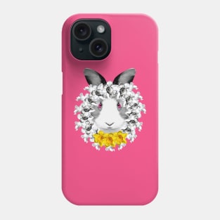 Spring Rabbit Yellow Daffodil Wreath Phone Case