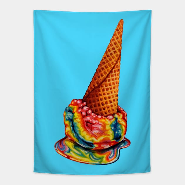 Rainbow Ice Cream Tapestry by KellyGilleran