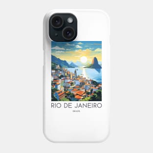 A Pop Art Travel Print of Rio de Janeiro - Brazil Phone Case