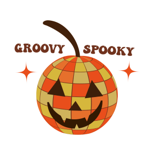 Groovy Spooky Disco Halloween Pumpkin T-Shirt