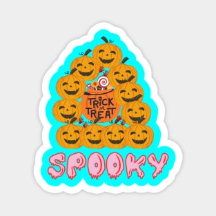 Halloween Pumpkin Themed Design Magnet