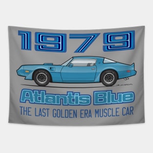 Factory Colors-Atlantis Blue w. Blue Graphics Tapestry