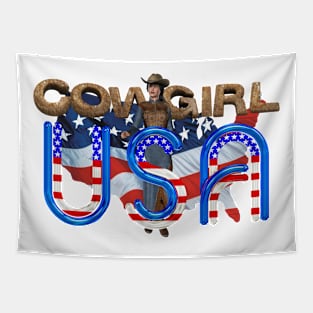 Cowgirl USA Tapestry