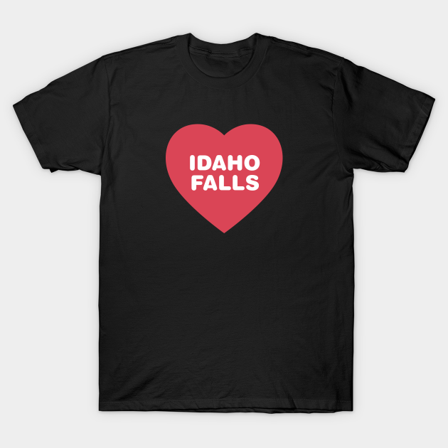 Discover Idaho Falls Red Heart in Bold Font - Idaho Falls - T-Shirt