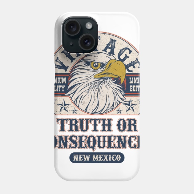 Truth or Consequences New Mexico Retro Vintage Limited Edition Phone Case by aavejudo