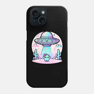 UFO Abducting Cactus Western Pastel Kawaii Cute Phone Case