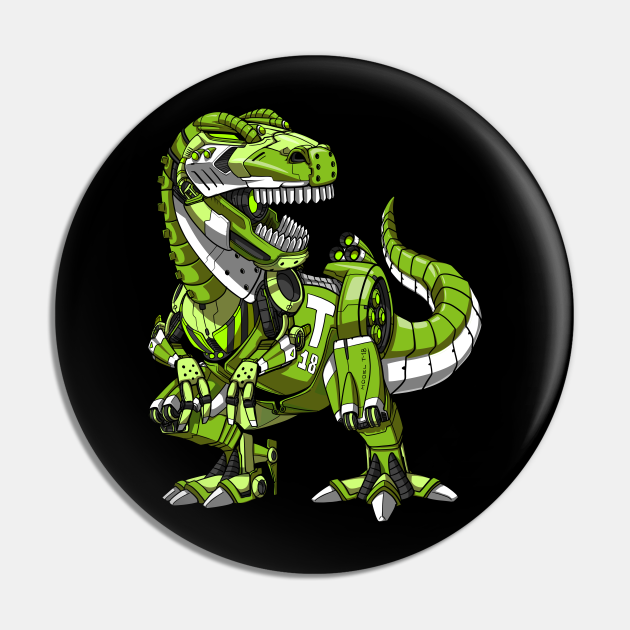 Futuristic T-Rex Dinosaur Robot - Dinosaur Robot - Pin | TeePublic Futuristic T-Rex Dinosaur Robot - Dinosaur Robot - Pin | TeePublic