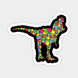 Dotted Winter Tyrannosaurus Rex Magnet