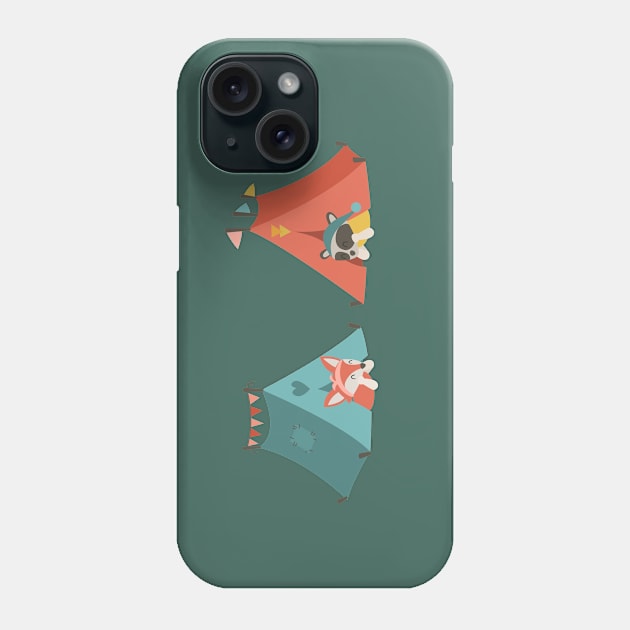 Camping animals Phone Case by melomania