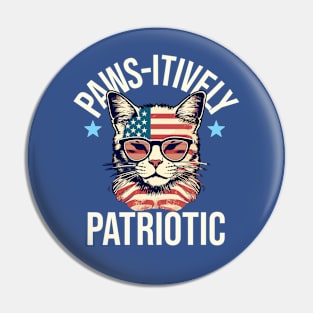 Patriotic Cat Pin