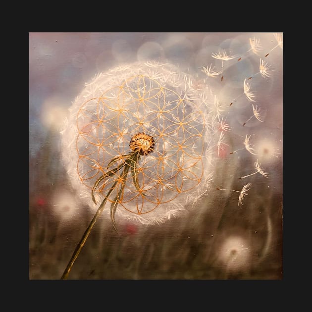 Sacred geometry - dandelion flower of life by monchie