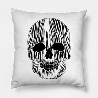 skull 5 black Pillow