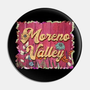 Classic Valley Personalized Flowers Proud Name Pin