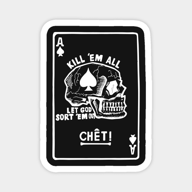 Vietnam War Death Card Ace Spades Kill Em All Magnet by The Dirty Gringo