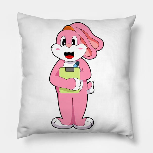 Rabbit Secretary Notepad Pillow by Markus Schnabel