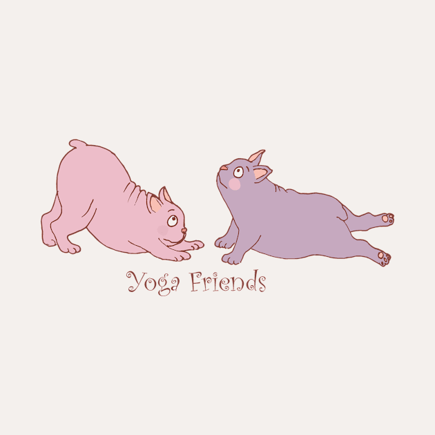 Yoga Friends- Dogs by BGartmanStudio