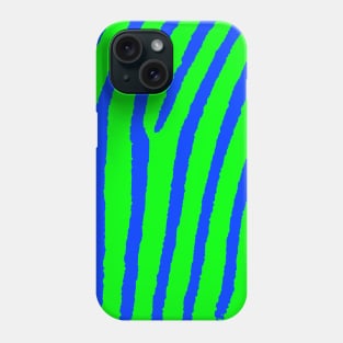 Zebra Print (Green & Blue) Phone Case