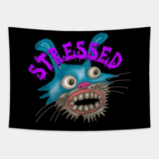 Stressed Bunny Purple Tapestry