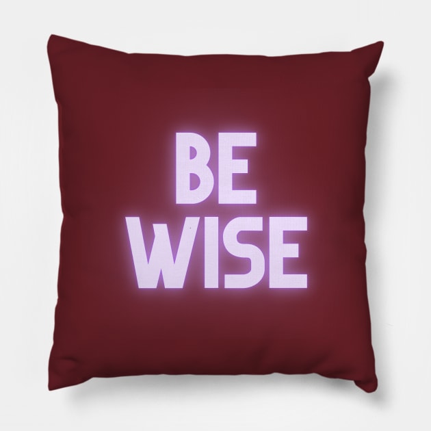 Be Wise Pillow by Say What You Mean Gifts