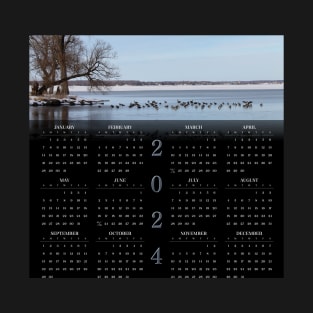 Jetty of Geese • 2024 Year-at-a-glance Calendar T-Shirt