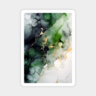 Mossy Magic - Abstract Alcohol Ink Art Magnet