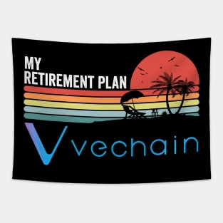 Vintage Vechain VET Coin My Retirement Plan Crypto Token Cryptocurrency Wallet Birthday Gift For Men Women Tapestry