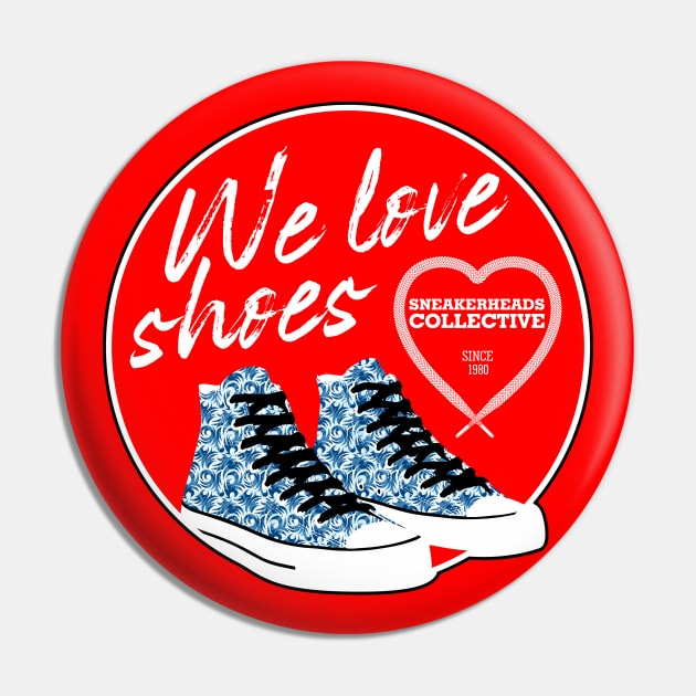 We Love Shoes Red Pin by CreativeWear