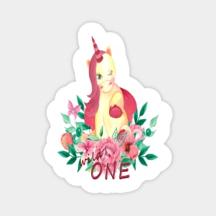 Wild one unicorn Magnet