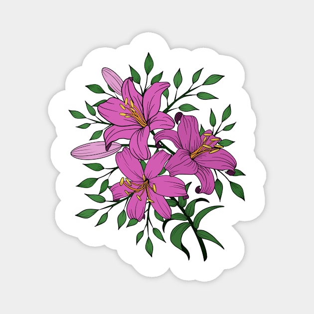 Beautiful flowers Magnet by santhiyou