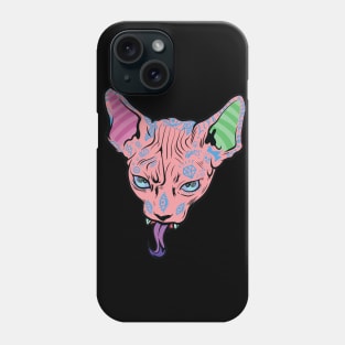 Dope chihuahua with awesome face tattoos illustration Phone Case