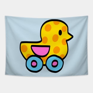 Toy Duck With Wheels Car Tapestry